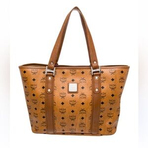 (1) 🎉sold🎉MCM Cognac Logo Tote